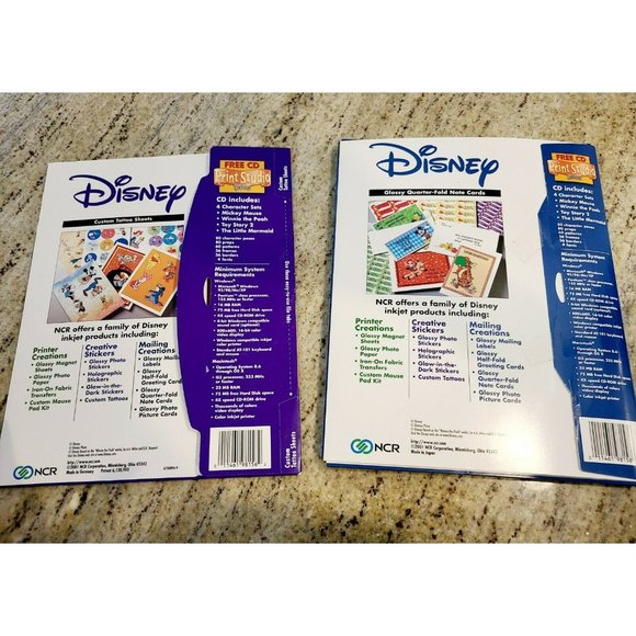 Disney Computer Craft Kits - Create Custom Temporary Tattoos & Note Cards - Picture 2 of 5